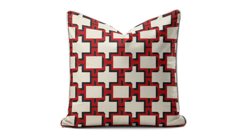 frey-geometrical-coral-yacht-cushion-bespoke-handcrafted-luxury-dedar-fabric